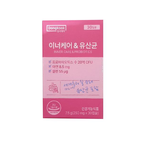 

Dongkook Inner Care & Probiotics 250mg x 30 Capsules One thing