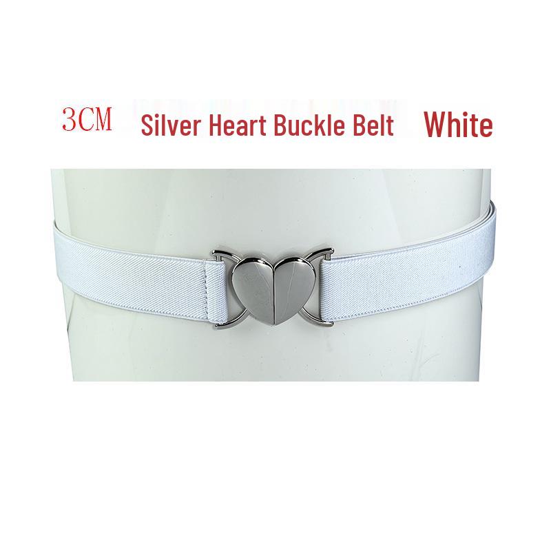 Регулируемый узкий ремень с переплетающимися сердцами: Эластичный кожаный корсет-пояс для платьев