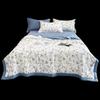 PLOVER Elegant Linen-Feel Cotton Summer Quilt Set