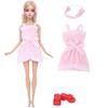 30cm Puppen Puppenhausmöbel Kommode + Bett + Pyjama + Hausschuhe Prinzessin Schlafzimmerzubehör für 30cm Puppe Kind Mädchen Spielzeug Spielset(KEINE PUPPEN)