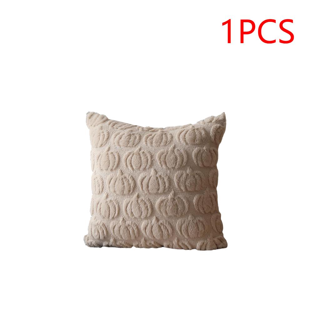 1-4PCS Halloween Ghost Pumpkin Pillowcase Washable Soft Pillow Case  Faux Fur Pillowcase for Festive Home Accent Bedroom Home De