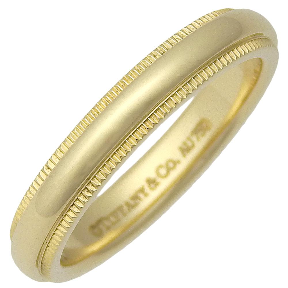 

TIFFANY&Co. Milgrain Ring K18 yellow gold #4.1(US Size) 3.9g Women Used