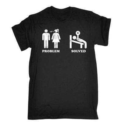 Problem Gelöst Fitnessstudio T-Shirt Fitness Bodybuilding Training Lustig Geburtstag