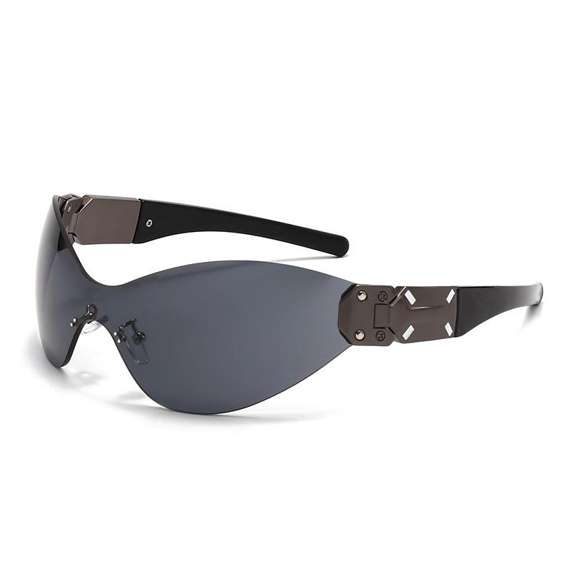 Y2K Rimless Metal Sunglasses Luxury Brand Designer Vintage UV400 Protection Punk Style for Women Men