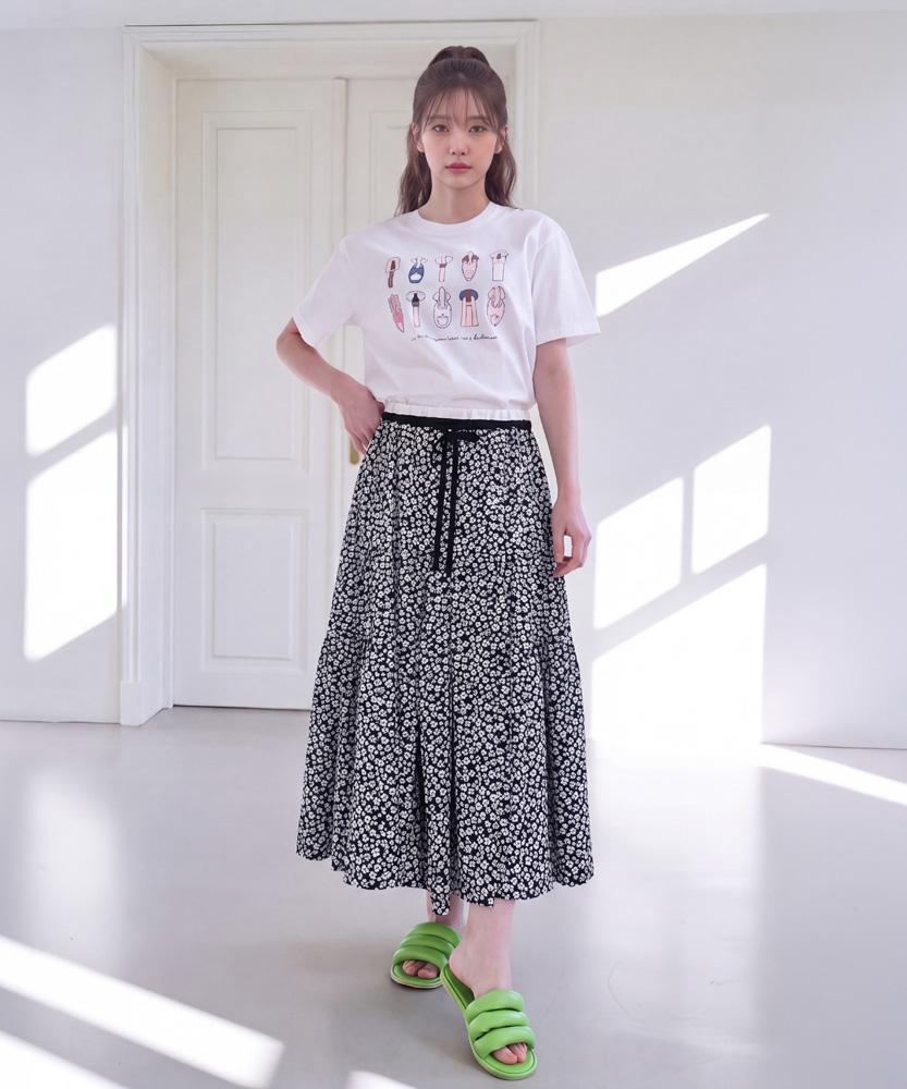 L By L Black Floral Wide Pants