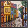 Full Embroidery Cotton Thread 14CT Printed House Cross Stitch Kit Art