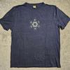 Vintage Y2k Faded Sacred Geometry Large Hemp Blend T-shirt Hippie Rave Skate Emo