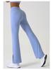 High Waist Nude-Feel Hip-Lifting Yoga Pants for Women - Flared Slit Design for Dance, Fitness, and Outdoor Activities