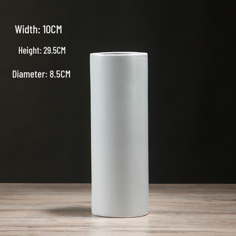 

Большая матовая цилиндрическая керамическая ваза