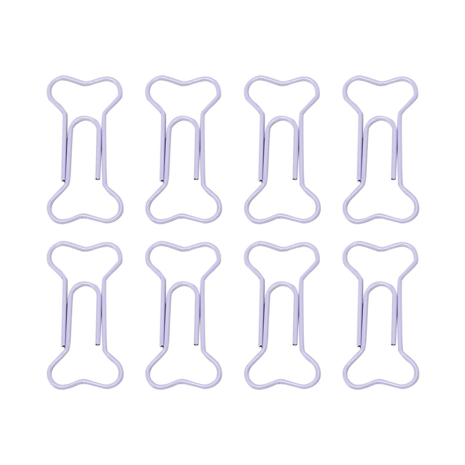 

30Pcs Paperclips Bone Shape Plastic Covered Wire Multi Purpose Cute Paper Clips for Notebook Scrapbook Bookmark