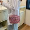 Trendy Sequin Small Shoulder Crossbody Bag For Women In Black Pink Silver Colors