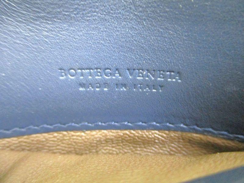 Authentic BOTTEGA VENETA Intrecciato Navy Blue Leather Coin Purse Card Holder #9705  Refurbished