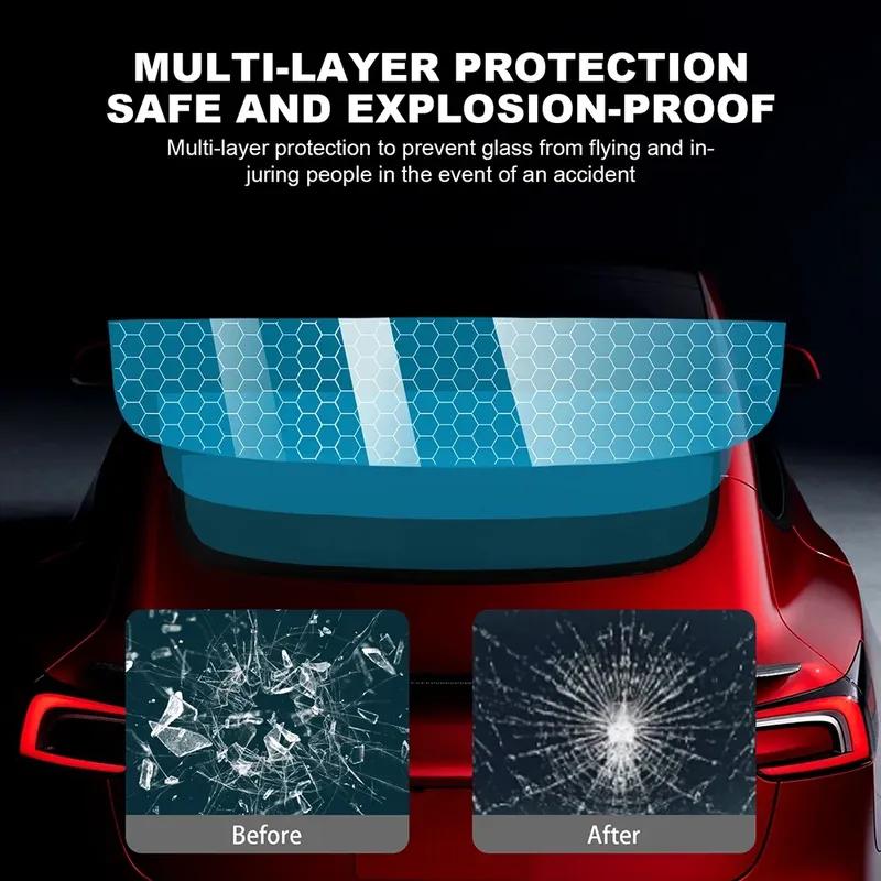 Pour Tesla Model 3 Model3 Film Solaire pour Vitre Latérale de Voiture 2018 2024 Accessoires Protecteur UV Teinte d'Été