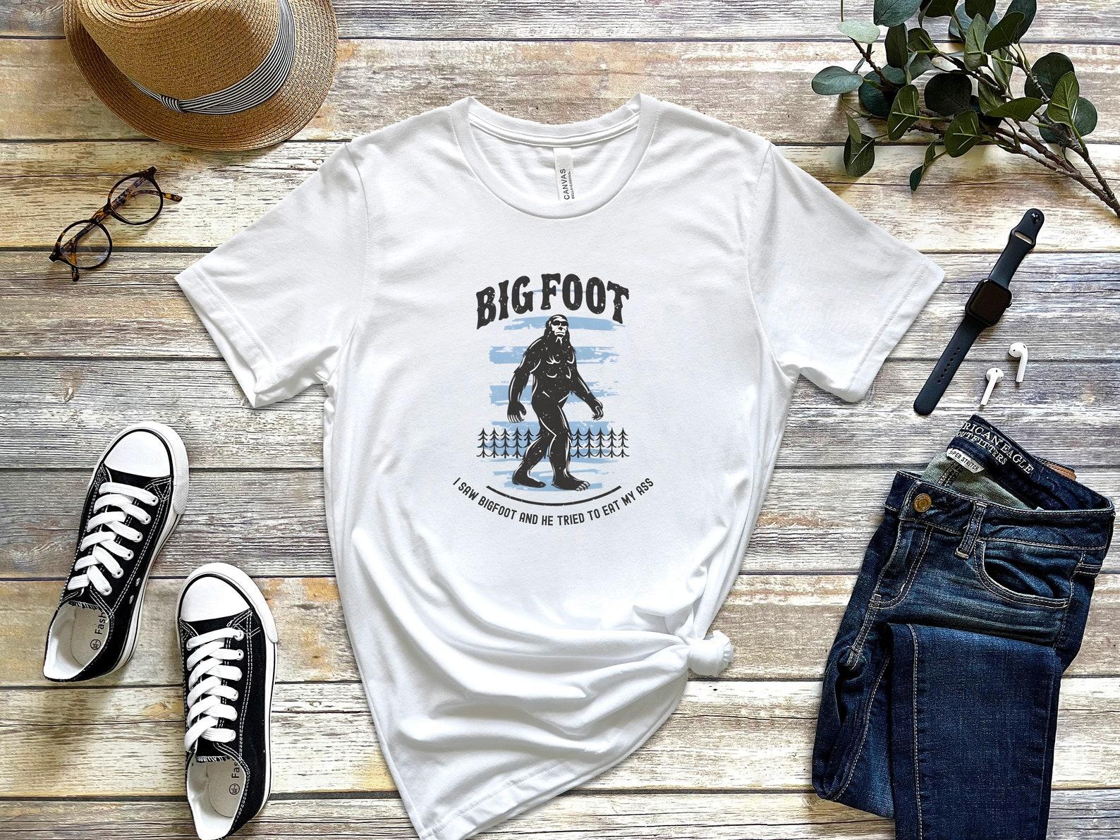 Funny Bigfoot T-Shirt:  I Saw Bigfoot...  Sasquatch Tee 3XL
