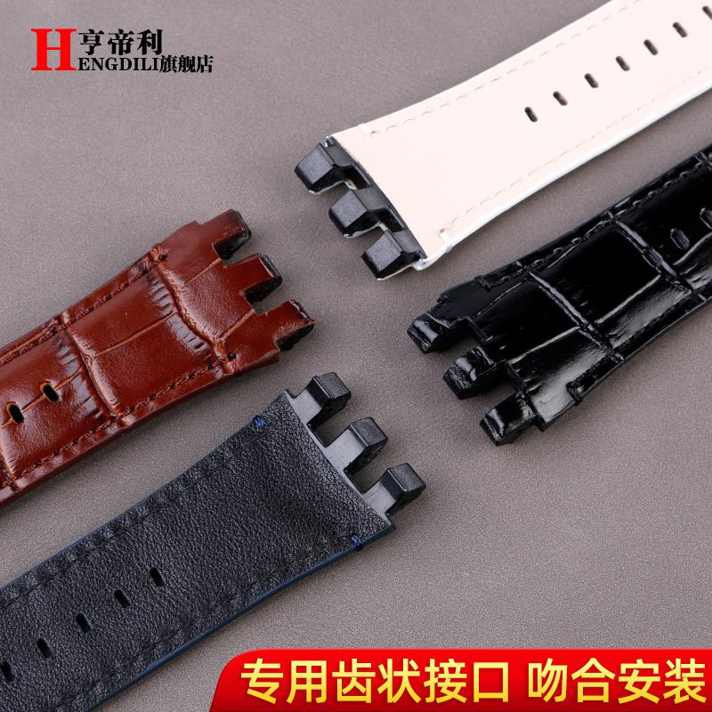 22mm Wrist Band For Swatch SVG Watch Strap SVGK403 SVGK402 SVGB400 Cowhide Leather Watchband Men Bracelet Accessories with Tool