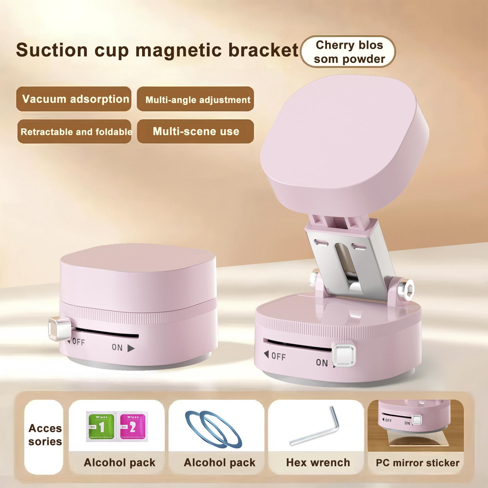 

Car Mount Electric Vacuum Magnetic Holder Foldable Strong Suction Stand For Cell Phone For iphone Live Streaming