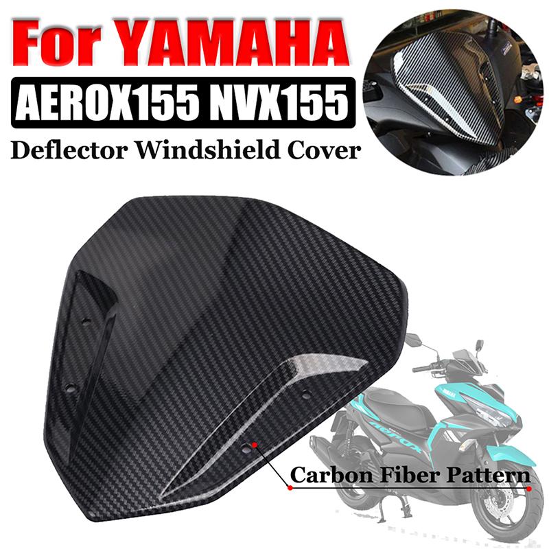 Windscreen Windshield Covers Screen for YAMAHA AEROX155 NVX155 Motorcycle Motorbikes Deflector Accessories Carbon Fiber Look