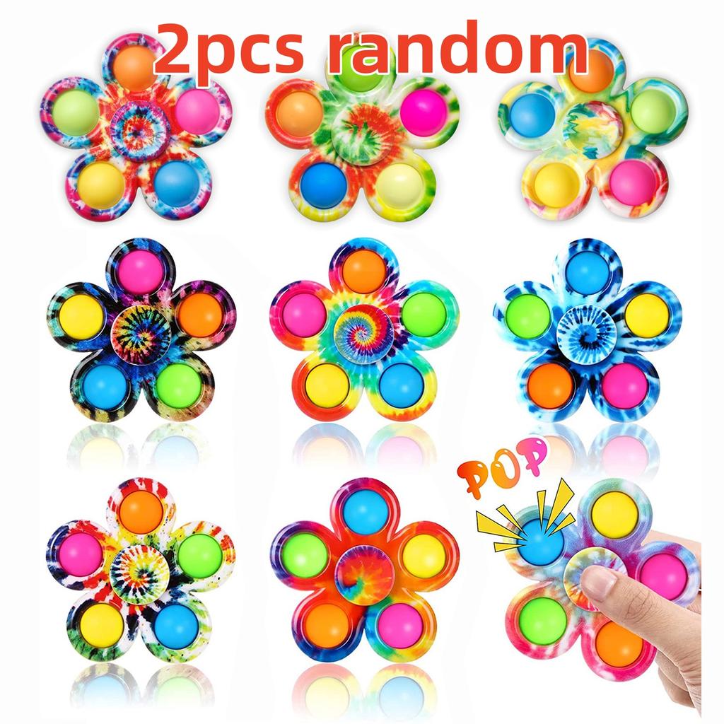 2/5Pcs Colorful Bubble Top Party Gift Fidget Spinne Press Bubble Wheel Goodie Bags Stuffers Children'S Focus Training Toy