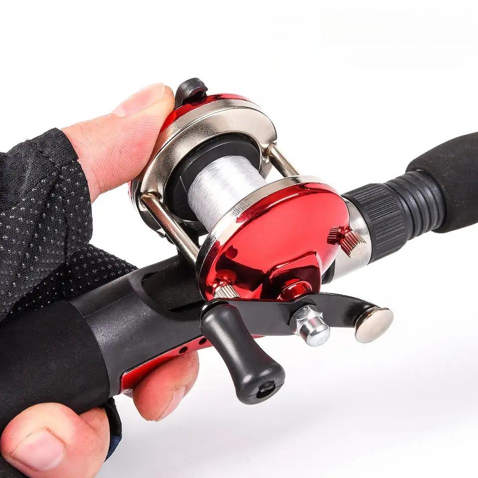 Tragbare Mini-Eisangelrolle aus Vollmetall 3.6:1 Winter Wheel River Plate Baitcast Coil Roller Spinning Fishing Boat Reels