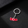 Ethnic Style Stainless Steel & Enamel Cross Pendant Keychain for Men & Women