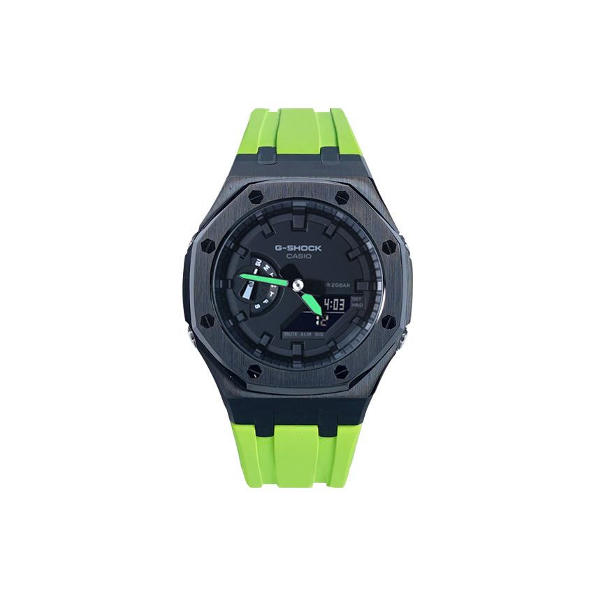 Casio Herren Flüssigkristall/Analog Dual-Display Serie Schwarze Uhr GA-2100-7A-