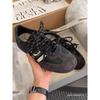 Leather Retro Thick-soled Black Women's Autumn New Versatile Sports and Leisure Board Shoes