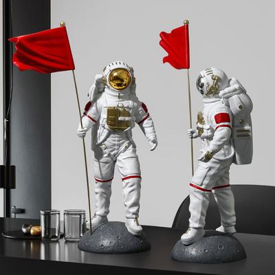 Creative Red Flag Astronaut Decoration Living Room Wine Cabinet Simple Home Decoration Desktop Office Decoration