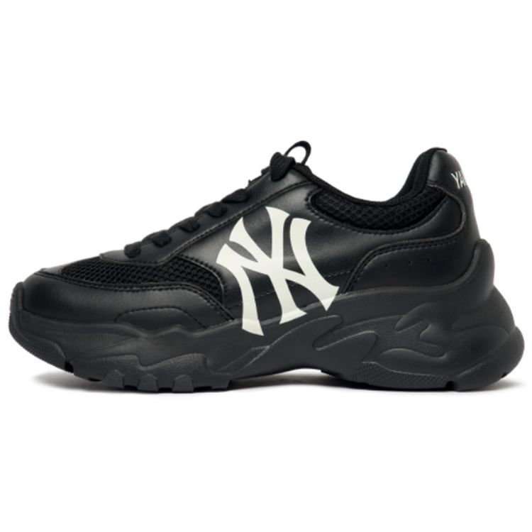 MLB Big Ball Maille Épaisse Décontracté Mode Amorti Antidérapant Résistant à l'Usure Respirant Basse Top Chaussures de Papa Baskets Unisexes Noir 3ASHCE12N-50BKS 39 black