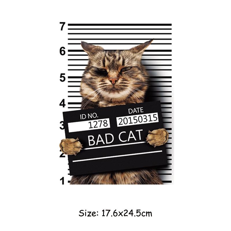 

Термонаклейки с изображением кота, модная нашивка, новый дизайн, термоперенос, сделай сам, разрывающиеся тканевые нашивки