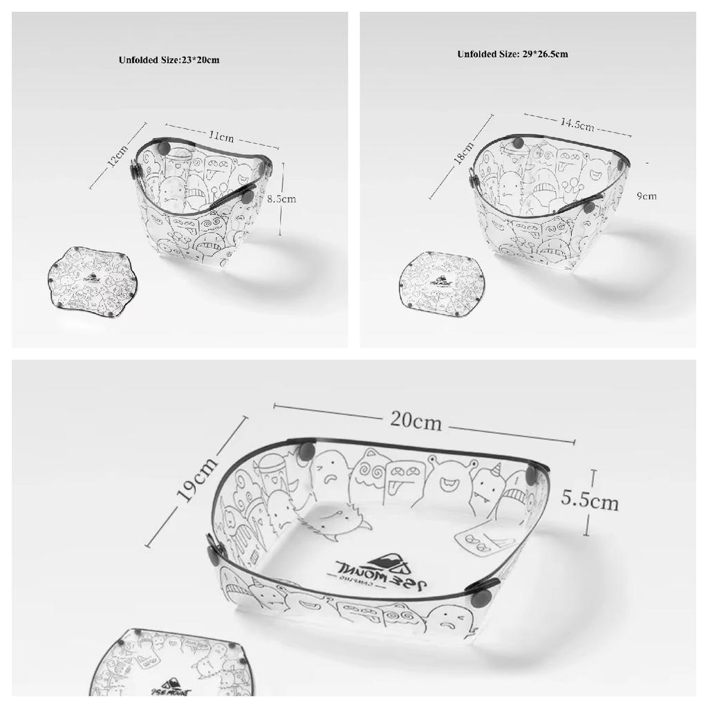 Zewnętrzna Lekka Składana Zastawa Stołowa Przenośna Miska Talerz Obiadowy Lejek Filtra do Kawy Kubek na Wodę Wielofunkcyjna Zastawa Stołowa Kempingowa