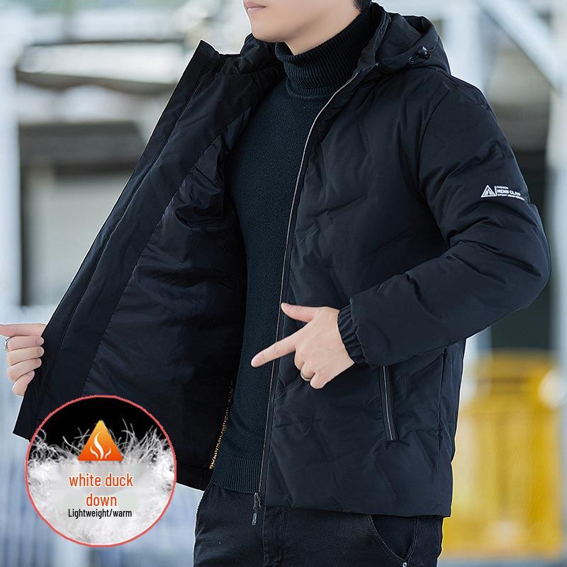 

Men s 2025 High-End Graphene-Enhanced White Duck Down Jacket - Lightweight, Trendy, Thickened, and Warm Winter Cold Protection 4XL чорний