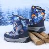 TUINANLE Boys' Winter Snow Boots, Non-Slip, Extra Warm, Medium To Large Sizes, Outdoor Hiking Footwear Children