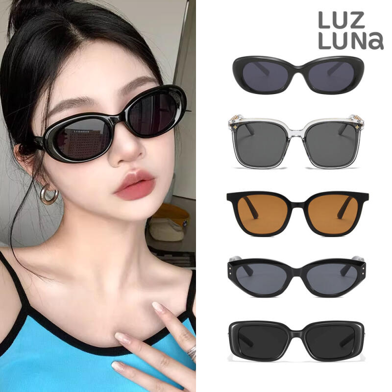 

[LUZLUNA] Cat-Eye Oval Sunglasses Collection 04. Bailey Black