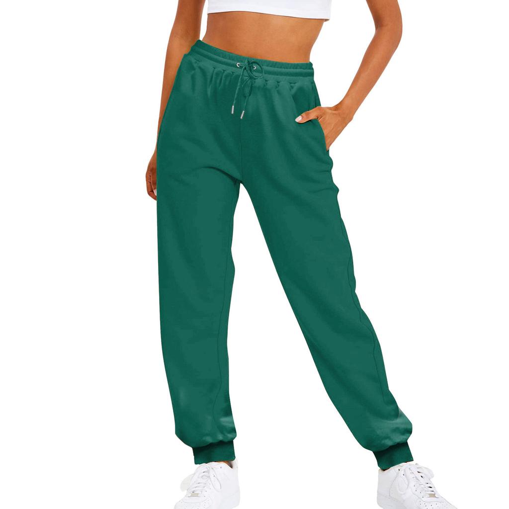 Solid Color Women Pants Pocket Long Women Outdoor Casual Trousers Ladies Solid Color Workout Leggins Gym Clothing