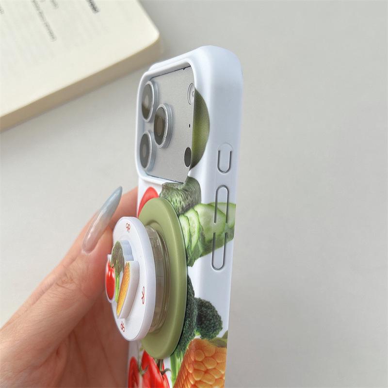 Magnetic Frosted Phone Case for iPhone 17, 16 Pro Max/15 Pro - Fresh Tomato Design