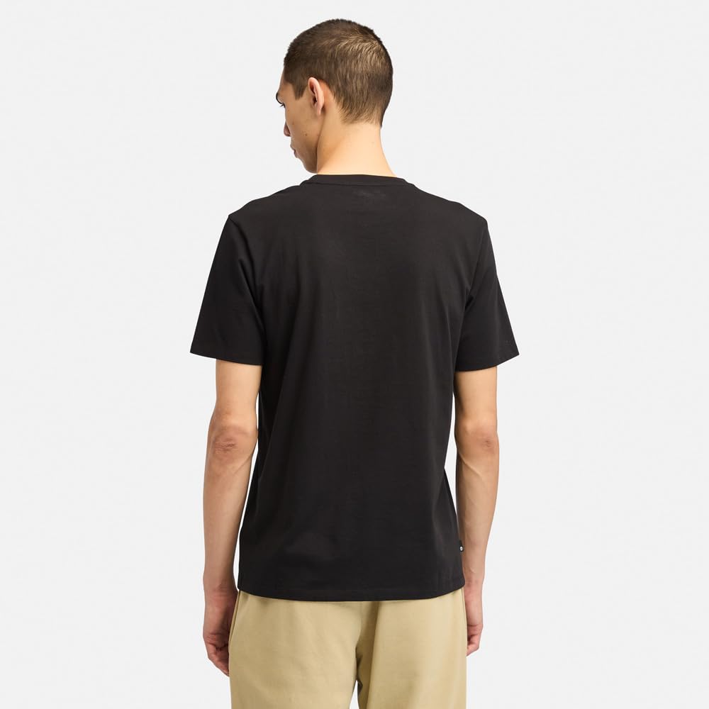 Timberland Men's Short Sleeve Tree Logo T-Shirt, Black/Wheat, Size L (TB0A6281P561)