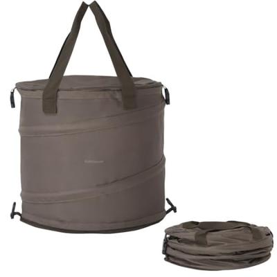 Měkká Skládací Chladnička Velká Chladnička na Odpadky Khaki Šedá [Quick Camp] Pop-up Chladnička, Box, 36L, Lehká, Nepropustná, Kapacita, Box, Taška, Řeka, Rybaření,