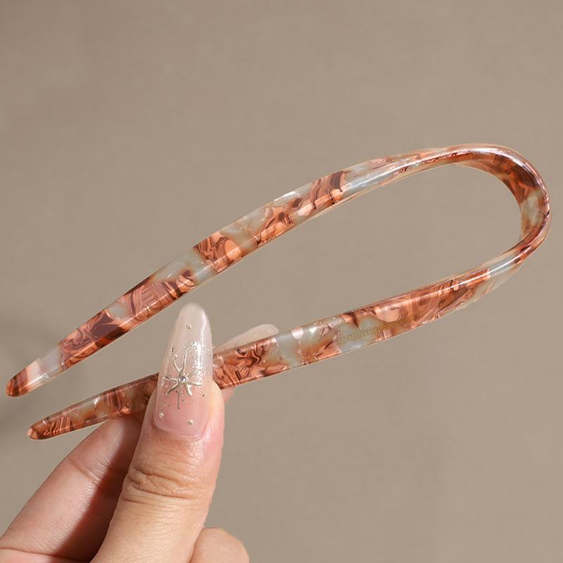 Chinese-style New Chinese Retro U-shaped Acetate Hairpin Fashion Gold Label Simple Hairpin Hair Accessory