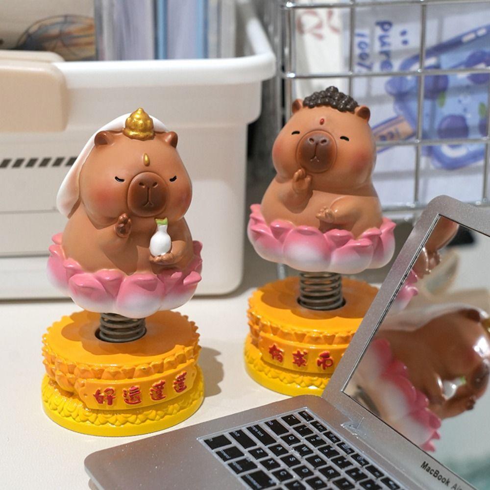 

Creative Capybara Tabletop Ornaments Kawaii Miniature Figurine Ornament Decoration Accessories Style 3