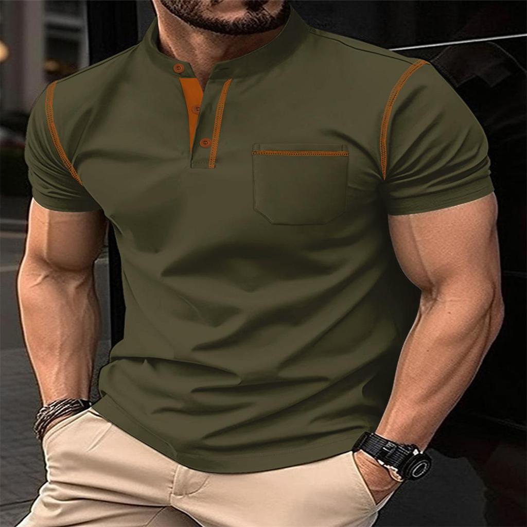Sommer Herrenmode Kurzarm-POLO-Shirt Button Up T-Shirt Herren Sport Poloshirt Sport Tops