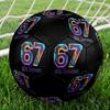 Six and Seventeen Indoor Soccer Ball Colorful Machine Stitched PVC Size 5 Team Training Competition Ready Durable High-Bounce Cool Sports Gift
