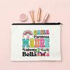 Spanish Printed Makeup Bag Travel Neceser Toiletries Storage Bag Female Canvas Cosmetic Bags Birthday Mother's Day Gift for Mom