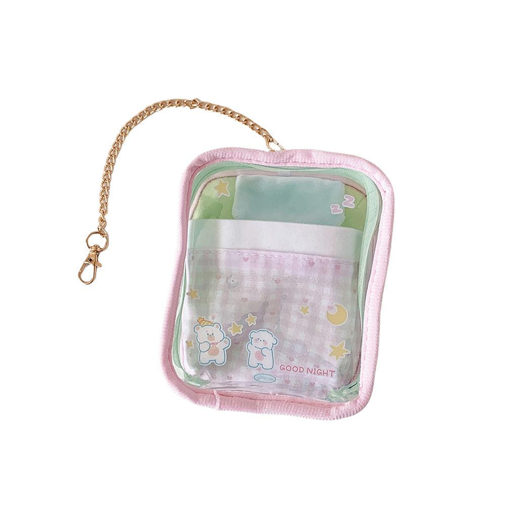 Transparent Cartoon PVC Plush Doll Stroller & Badge Display Ita Bag