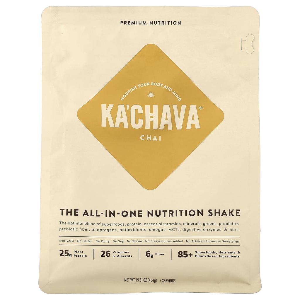 KaChava, All-in-One Nutritional Shake, Chai, 434g (15.31oz)