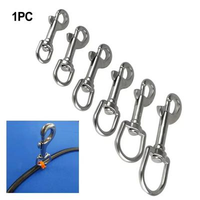 DIZETION 1PZ Acciaio Inossidabile 316 Bullone Occhiello Girevole Moschettone a Molla 65/72/82/91/100/126mm Moschettoni a Gancio D ad Anello Marino per Subacquea