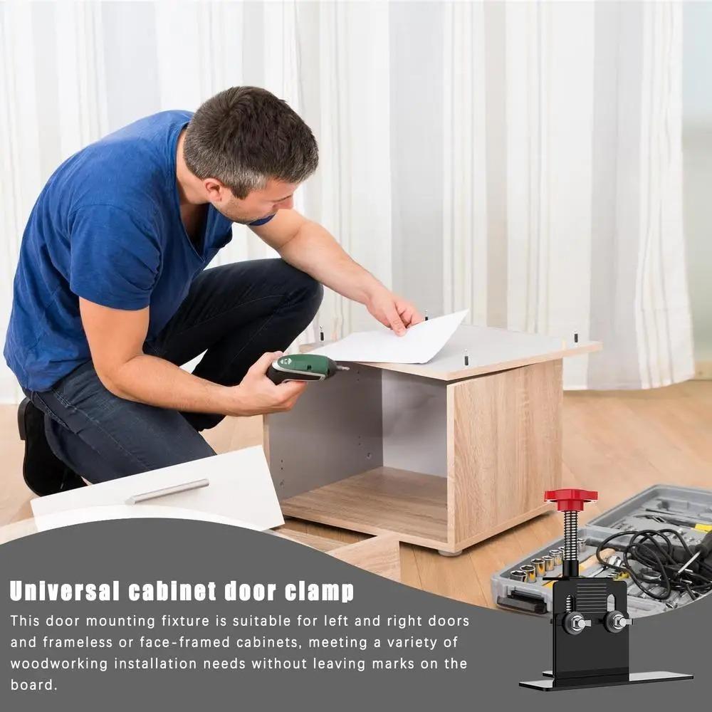 Rust Resistant Cabinet Door Positioning Tool Carbon Steel Cabinet Drilling Positioning Aid  DIY