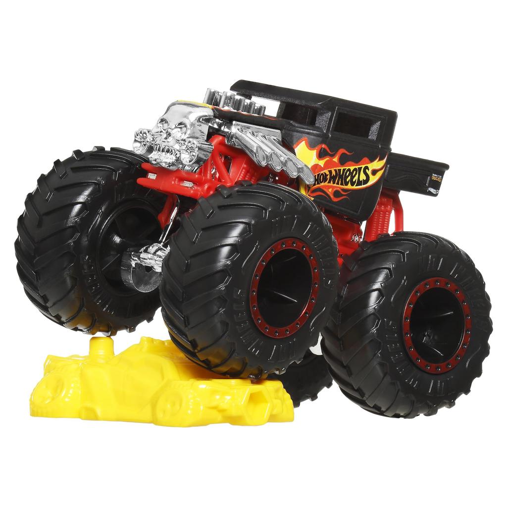 Hot Wheels Camión Monstruo 1:64 Juguete de Vehículo Bone Shaker Mini Coche para Edades 3 y Mayores Negro JGR03