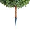 Artificial Topiary Boxwood Trees with Ground Spike, 2 Set 686mm Faux Shrubs & Bushes Potted Plants, Fake Silk Tree Look Real for Decor Front Porch