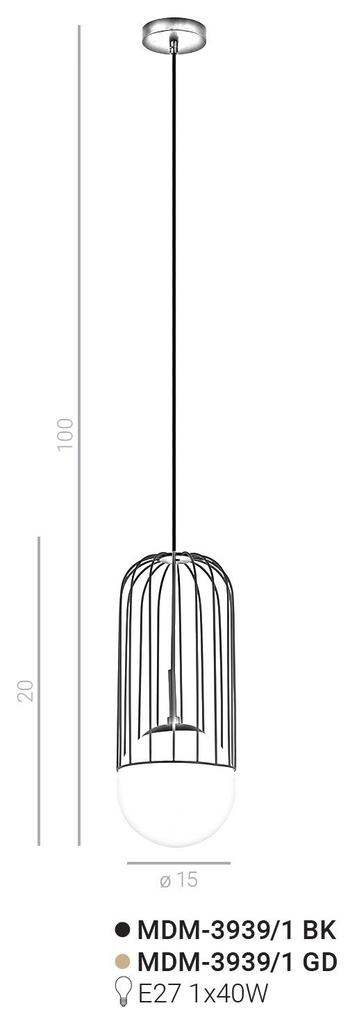 Lampa wisząca Matty MDM-3939/1 BK Italux