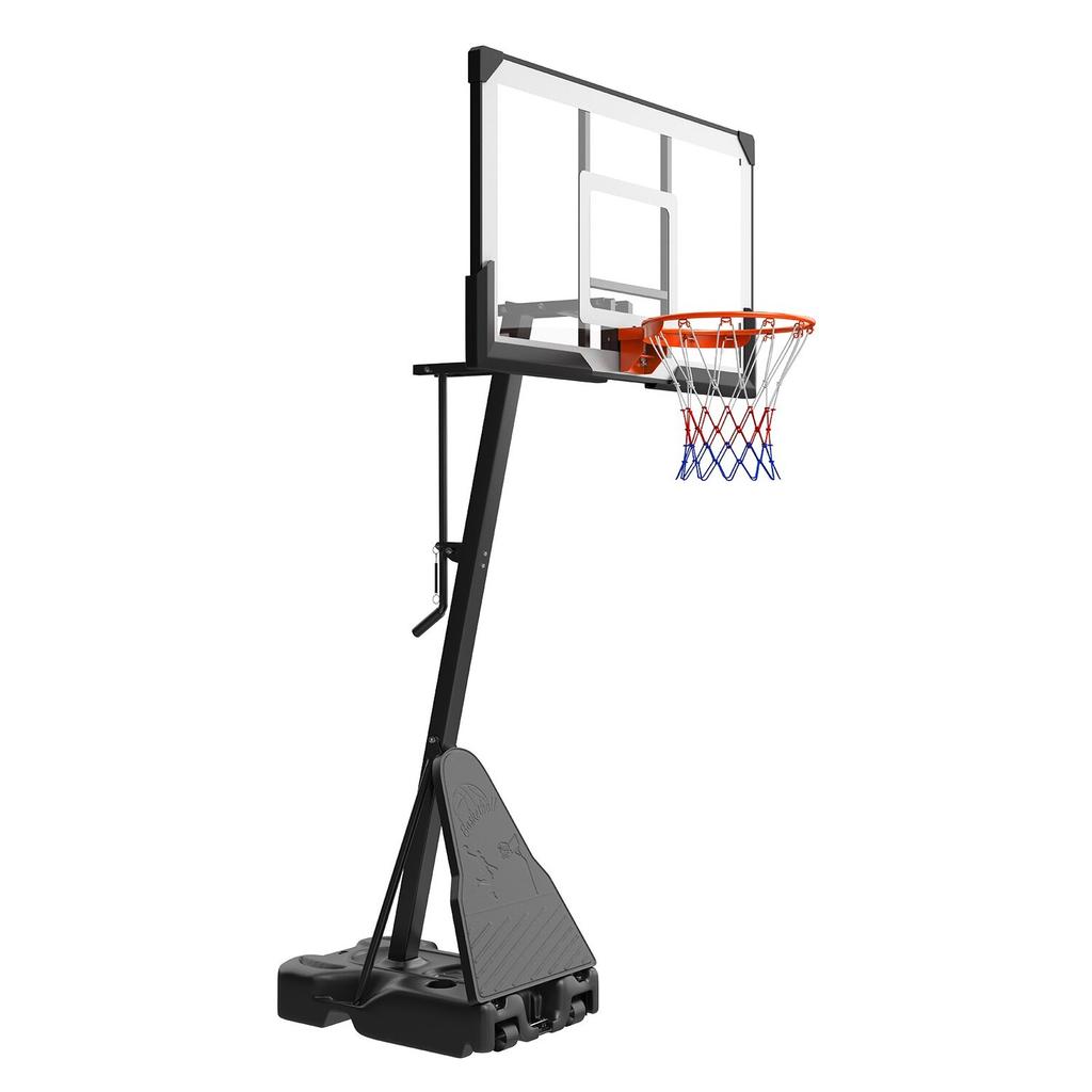 Tragbarer Basketballständer, Höhenverstellung von 2,3 bis 3,05 m Basketballkorb & Korb, Basketballkorb Outdoor mit 1371,6 mm PC-Rückwand für Kinder, Erwachsene